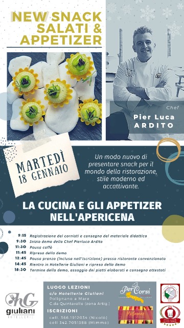 NEW SNACK SALATI & APPETIZER CHEF PIER LUCA ARDITO